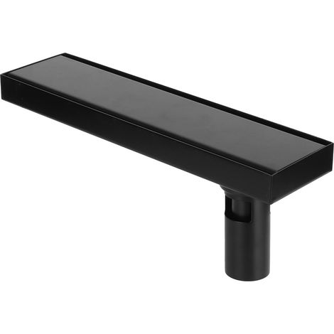 Siphon de sol encastré linéaire de 30 cm en acier inoxydable 304 noir mat avec couvercle amovible (1/5)