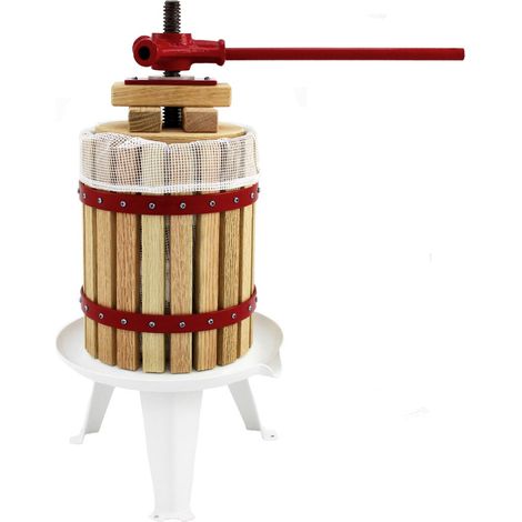 Kukoo - Pressa per Frutta 12 Litri per Fare Succo, Sidro e Vino in Quercia e Acciaio