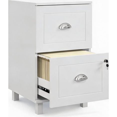 Meuble de rangement de bureau blanco en MDF 40 x 41,5 x 67,5 cm (1/5)