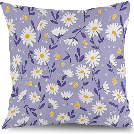 Housse de coussin fleurs décoratives, décoration canapé intérieur,45×45cm (1/5)