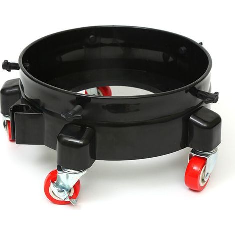 SJLERST Chariot de lavage de voiture avec 5 roulettes pivotantes, noir