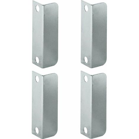 – Lot de 4 gâches équerres à visser 40x13x12mm – Acier pour fixation durable – Pour serrures et verrous – Installation solide