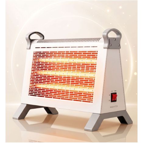 Radiateur électrique à tube de quartz 650‑1300‑2000W, 3 niveaux de puissance, chauffage rapide silencieux, protection anti‑basculement, chauffage d'appoint portable pour maison bureau (1/4)