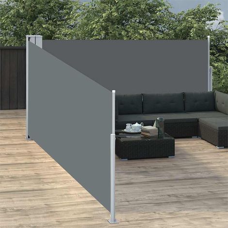 vidaXL Toldo lateral retráctil gris antracita 100x1000 cm (1/5)