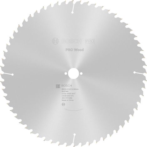 Bosch PRO Wood Kreissägeblatt, 400 x 3,5 x 30 mm, T60