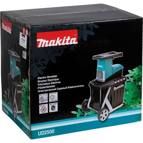 Makita UD2500 Elektro Garten Häcksler Schredder Leisehäcksler 2500 Watt 45 mm