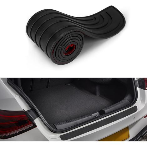 Protector de parachoques de goma de última generación, protector de umbral de carga, resistente a arañazos y abrasión, protector de umbral de maletero, compatible con la mayoría de los coches. (1/5)