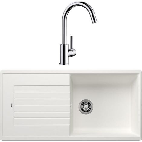 PACK Evier + mitigeur ZIA XL 6S blanc + MIDA chrom BLANCO - 528428 (1/3)