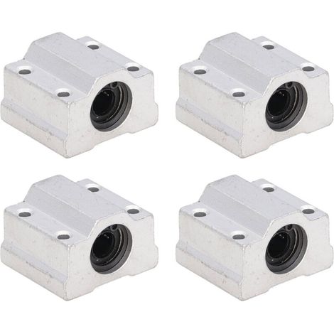 4 pièces SCS8UU Bloc de glissement à billes linéaires en alliage d'aluminium pour machine CNC, alésage de 8 mm (1/5)