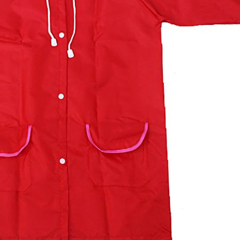 Imperméable enfant à motifs animaux, coloré, style dessin animé, écologique, rouge (1/5)