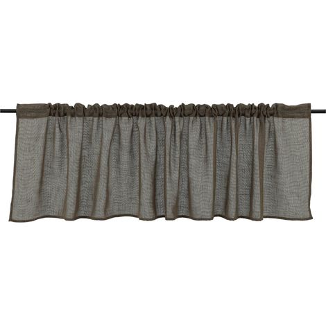 Kaya rideau 1 pcs., rideau de café, rideau de capot, cuisine rideau 55x250cm marron. (1/2)