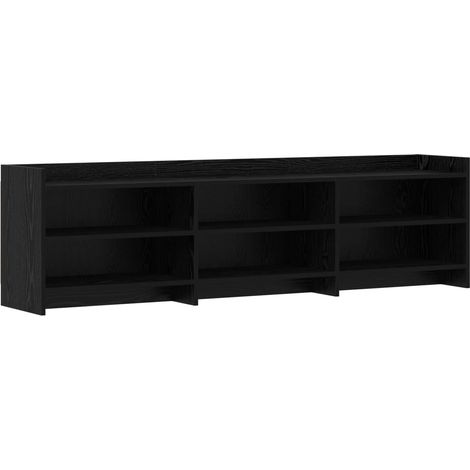 vidaXL Meuble TV 168 x 33 x 47 cm Chêne noir Bois d'ingénierie