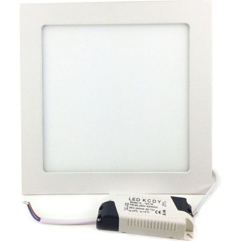 YMYNY Panneau LED rond ou carré 3 6 12 18 20 25 W encastré froid chaud neutre - - Blanc naturel - 12 watts - Carré -