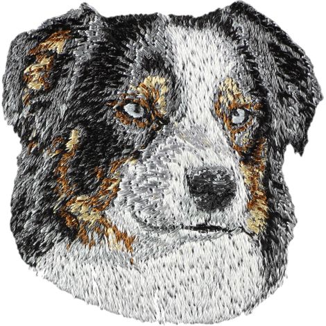 Pastore australiano, Aussie - toppa a forma di cane, toppa ricamata, decorazione unica per zaino di Art-Dog (1/3)