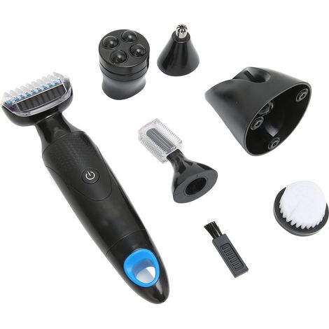 Rasoir électrique multifonctionnel 5 en 1 pour l'épilation des sourcils, du nez et du corps (Mle noire) (1/5)