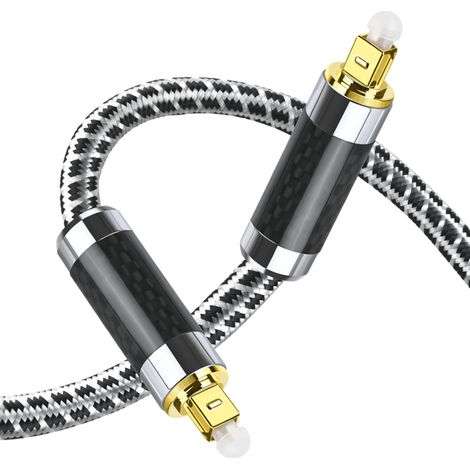 Cable Optique - 3 M - Toslink - Pour Systeme Stereo Home Cinema Barre De Son Tv Console De Jeux (1/5)