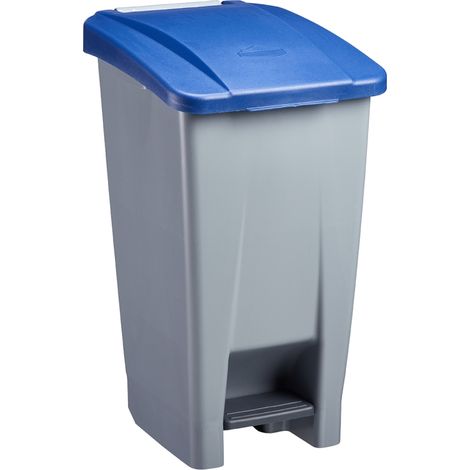 Poubelle mobile à pédale Mobily Green - 60l - bleu / gris