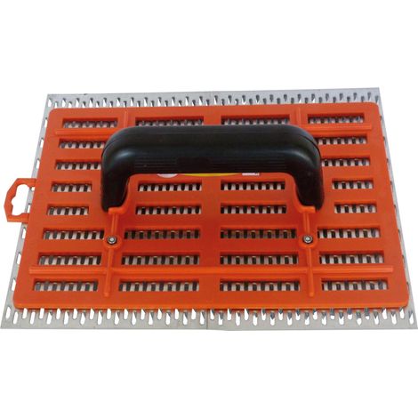 Mondelin – Gratton amovible double 29x25cm – 960 pointes 8mm – Pour enduits avec finition grattée – Poignée ergonomique pour confort