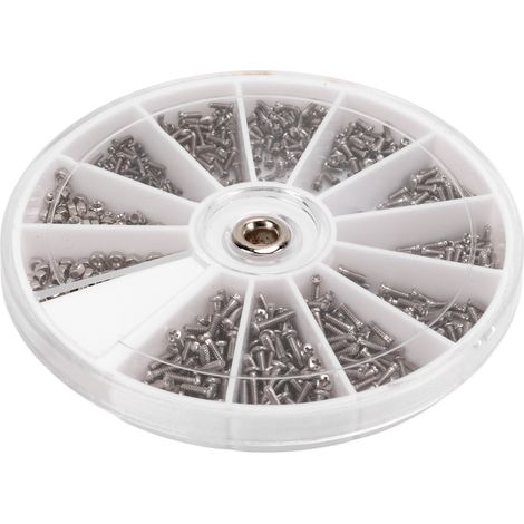 Vis et écrous en acier inoxydable, kit d'assortiment, vis et écrous, tournevis, kit d'outils de réparation pour lunettes de soleil, montres, téléphones portables, horloges (1/5)