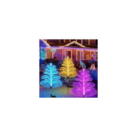 1 x Solar-Gartenleuchte, Quallenform, 80 cm, 7 wechselnde Farben, Außenbeleuchtung (1/5)