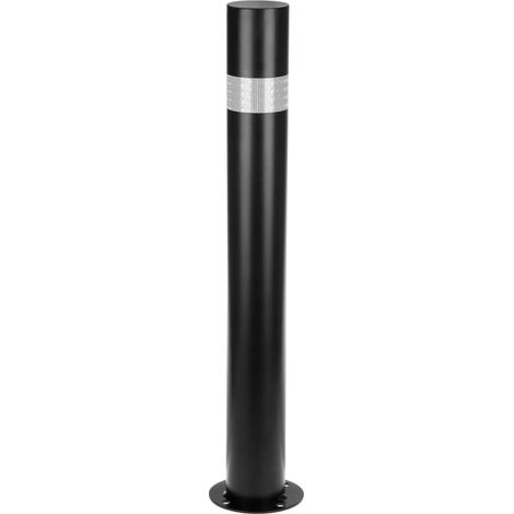 PrimeMatik - Borne acier borne clouée noir 90x750mm