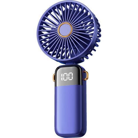 Mini ventilateur portable, silencieux, réduction de bruit, 12 000 tr/min, vitesse réglable, support téléphone, USB-C (portable) (1/5)