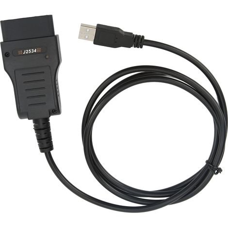 Outil de test actif pour câble d'interface de diagnostic OBDII HDS 16 broches dans les véhicules fabriqués entre 1996 et 2010, avec indicateurs d'état LED. (1/5)
