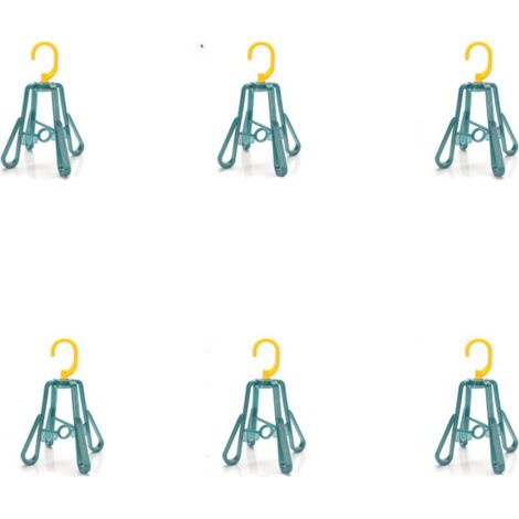 Étagère à chaussures multifonctionnelle en plastique sans perçage pour sandales – Support à chaussures rotatif et pliable pour la maison (6 pièces) (1/4)