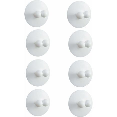 8 Pcs Support de Brosse à Dents，Porte Brosse à Dents Ventouse，Porte-Brosse à Dents Mural en Silicone，sans Poinçonnage Convient pour Brosse à Dents Serviette Rasoir Boule de Bain (Blanc) (1/5)