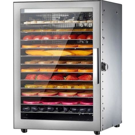 Déshydrateur alimentaire 12 couches, haute puissance, plateaux de séchage en acier inoxydable, jaune clair, 220V (1/2)