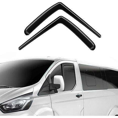 Windabweiser für Ford Tourneo/Transit Custom 2012-2024, 2 Stück, Schwarz (1/5)