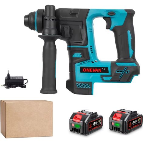 Marteau perforateur 26mm Brushless sans fil compatible Makita 18V – 2 batteries lithium haute autonomie outil puissant (1/5)