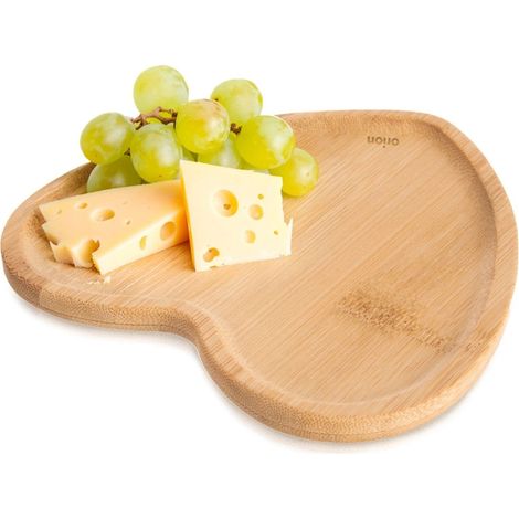 Heart shaped bamboo snack platter 15x15 cm 235492192 (1/5)