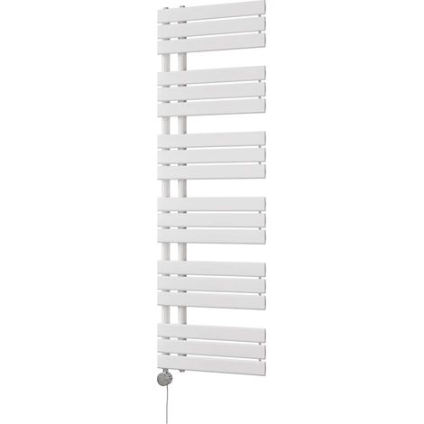 Tristan - White Electric Towel Rail H1564mm x W500mm 700w Thermostatic (1/3)