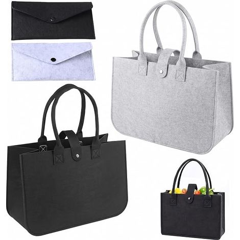 Felt Bags Foldable Shopping Handle Reusable Outings Travel (1/5)