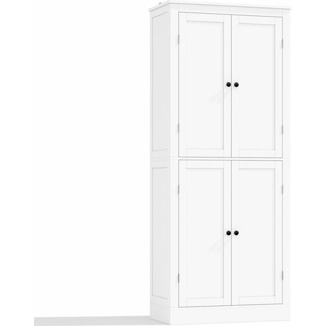 CAIziArmoire de cuisine, meuble haut multifonction, buffet avec deux portes à étagères, compartiments de rangement et tiroir intérieur, 182 × 40 × 75, adapté à la cuisine, à la salle à manger et au sa (1/5)