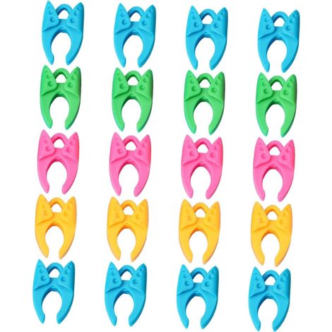 50 Pièces Pinces à Canette Silicone Accessoires pour Fil à Coudre Fixateur De Fil Fournitures De Couture Pinces à De Quilting (1/5)