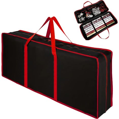 Boîte de rangement pour papier cadeau de Noël - avec fonction de rangement - grande capacité - 82 x 34 x 13 cm (1/5)