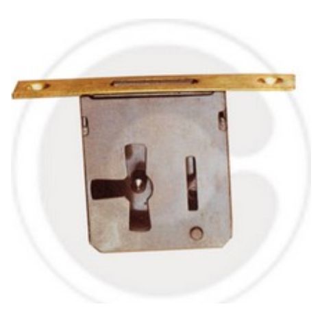 Serrure mortaise pour meuble gauche 50 mm – Laiton – Pour bois dur – Installation facile – Ferrure de serrure de meuble – Inferramenta