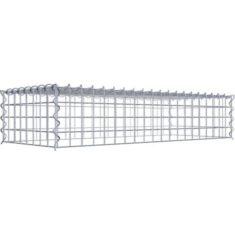 Gabiondeco - Gabion - Element de prolongation en hauteur 100 cm x 20 cm x 40 cm (L x H x P). maille 5 x 5 cm. Spirale. Attention : il manque une grille - Made in Germany (1/5)