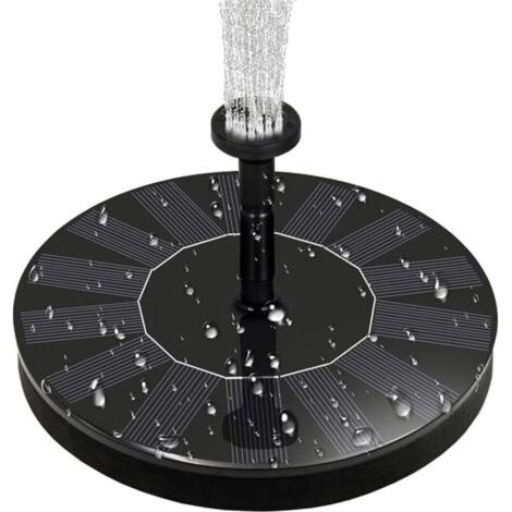Fontaine à eau à énergie solaire 1,4 W pour oiseaux, poissons, étang, jardin, terrasse, décoration de pelouse (1/5)