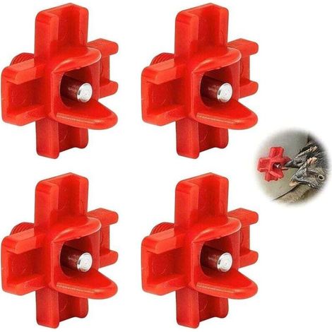 Abreuvoir Automatique pour Tétine, Tetine Abreuvoir Poule, Abreuvoir pour Poulets Deau, Abreuvoir pour Poules à Gouttes, Buveurs d'Eau de Poulet en Plastique, pour Poulet Oiseau Caille 4 Pièces H108 (1/4)