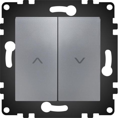 Interruptor Empotrable Doble Pulsador Gris Para Persianas Automáticas IP20 Serie wLux Gris | IluminaShop