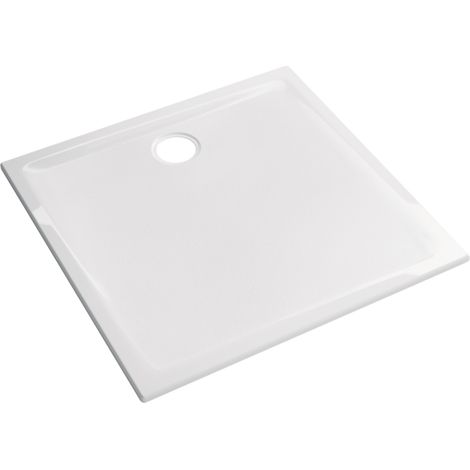 Geberit – Receveur de douche à encastrer carré 90cm – Extra plat en céramique – Antidérapant – Bonde de vidage incluse
