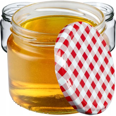 KADAX Einmachgläser mit Schraubdeckel, Marmeladengläser 330ml, Vorratsgläser für Marmeladen, Konfitü (1/5)