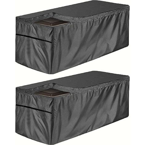 housses de protection imperméables pour coffre terrasse solaire anti poussière et neige 158 x 76 noires 71 cm 158 x 76 x 71 cm (1/5)