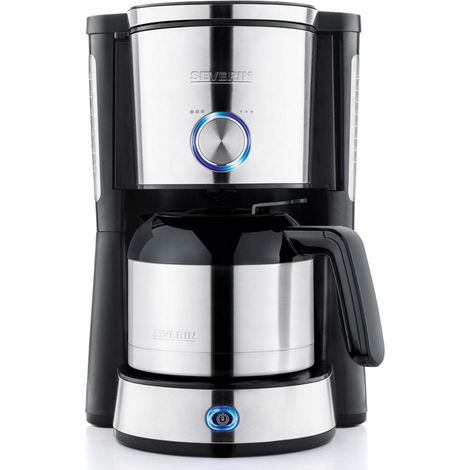 Severin – Cafetière isotherme inox 8 tasses – Puissance 1000W – Arrêt automatique – Pour café filtre