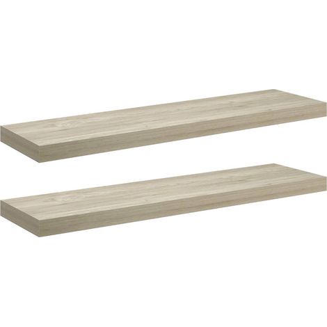 Scaffali a Parete Mensola da Parete 2 pz Rovere 90x23,5x3,8 cm in MDF (1/5)
