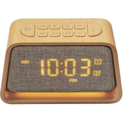 Wooden Alarms Clock White Noise Sound Machine for Sleep 10 Soothing Sounds 10 Natural Sounds for Adults Sleeping (1/5)