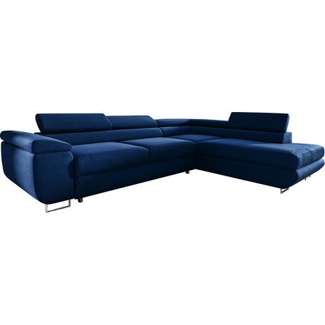 Ecksofa, rechts umwandelbar, 4-Sitzer Lyam Blau